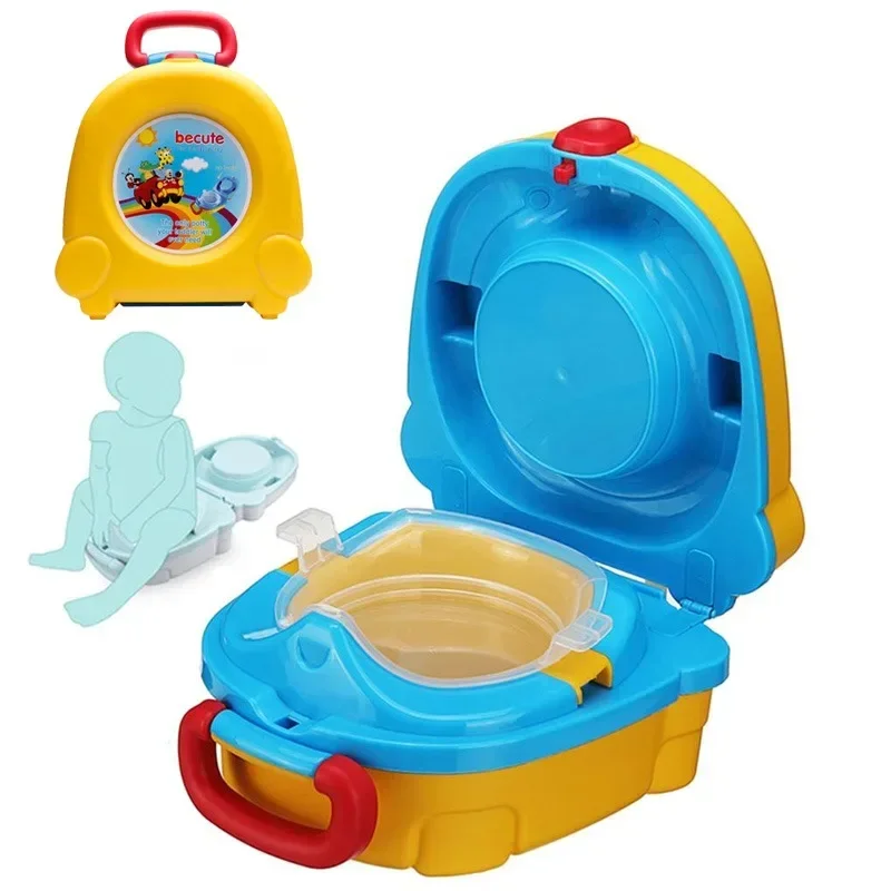 Kids Portable Potty Training Chair for Toddler Foldable Toilet Leak-Proof Detachable Lightweight for Car Camping Travel Outdoor