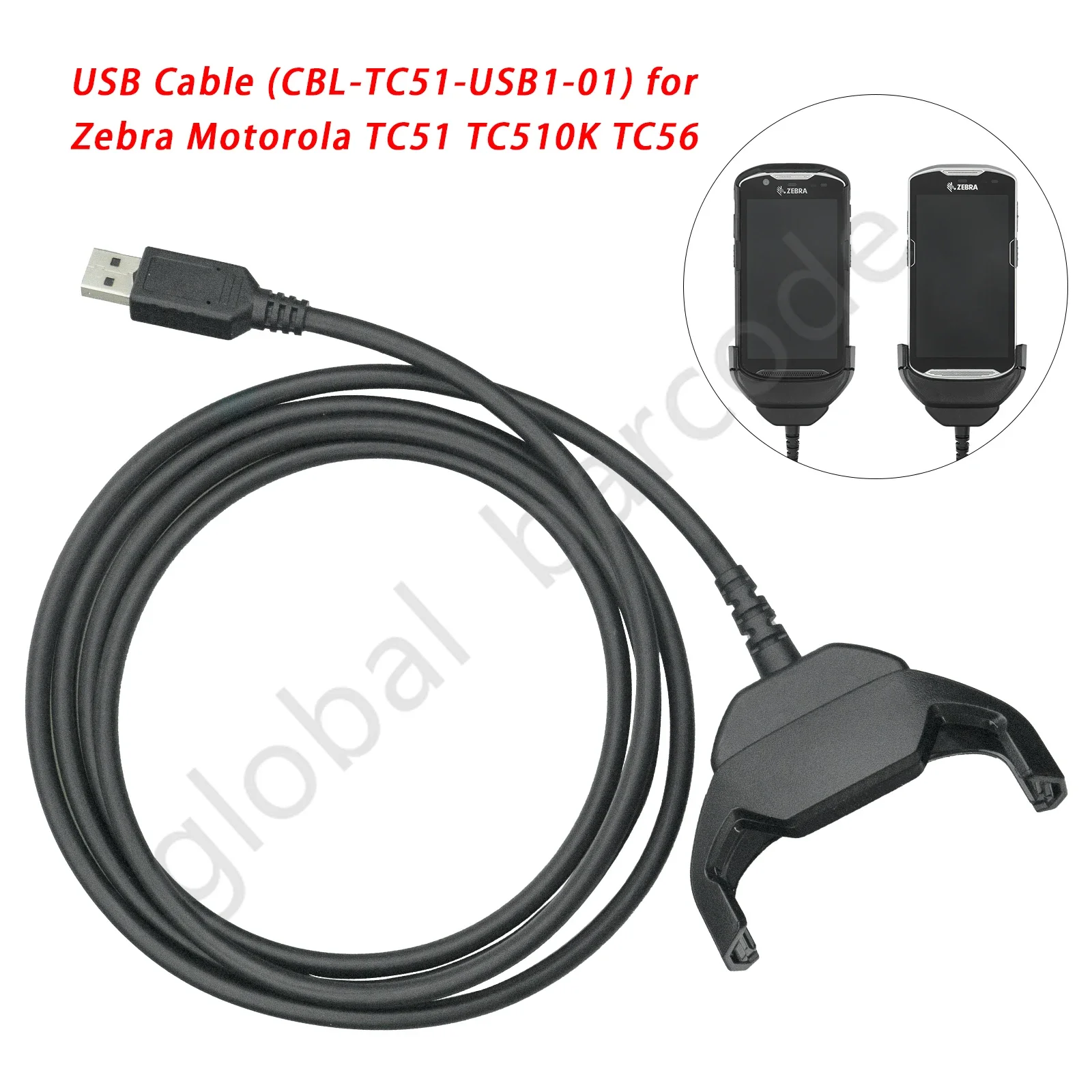 Cable de carga USB (CBL-TC51-USB1-01) para teléfono móvil Zebra, Motorola, TC51, TC510K, TC56, TC57, nuevo