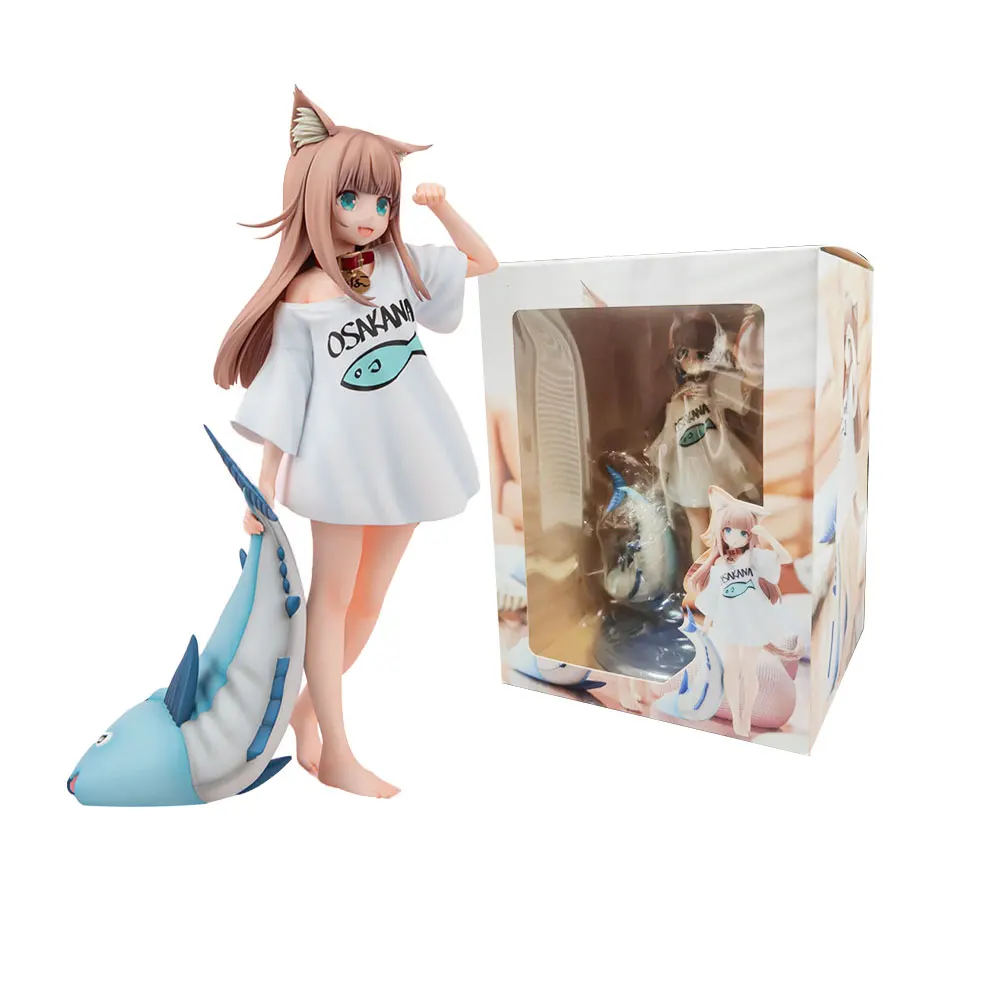 21CM Anime My Cat Is A Cute Girl Figure Cute Girl Standing Animation Model Toy Gift Collection Decorative Ornaments PVC