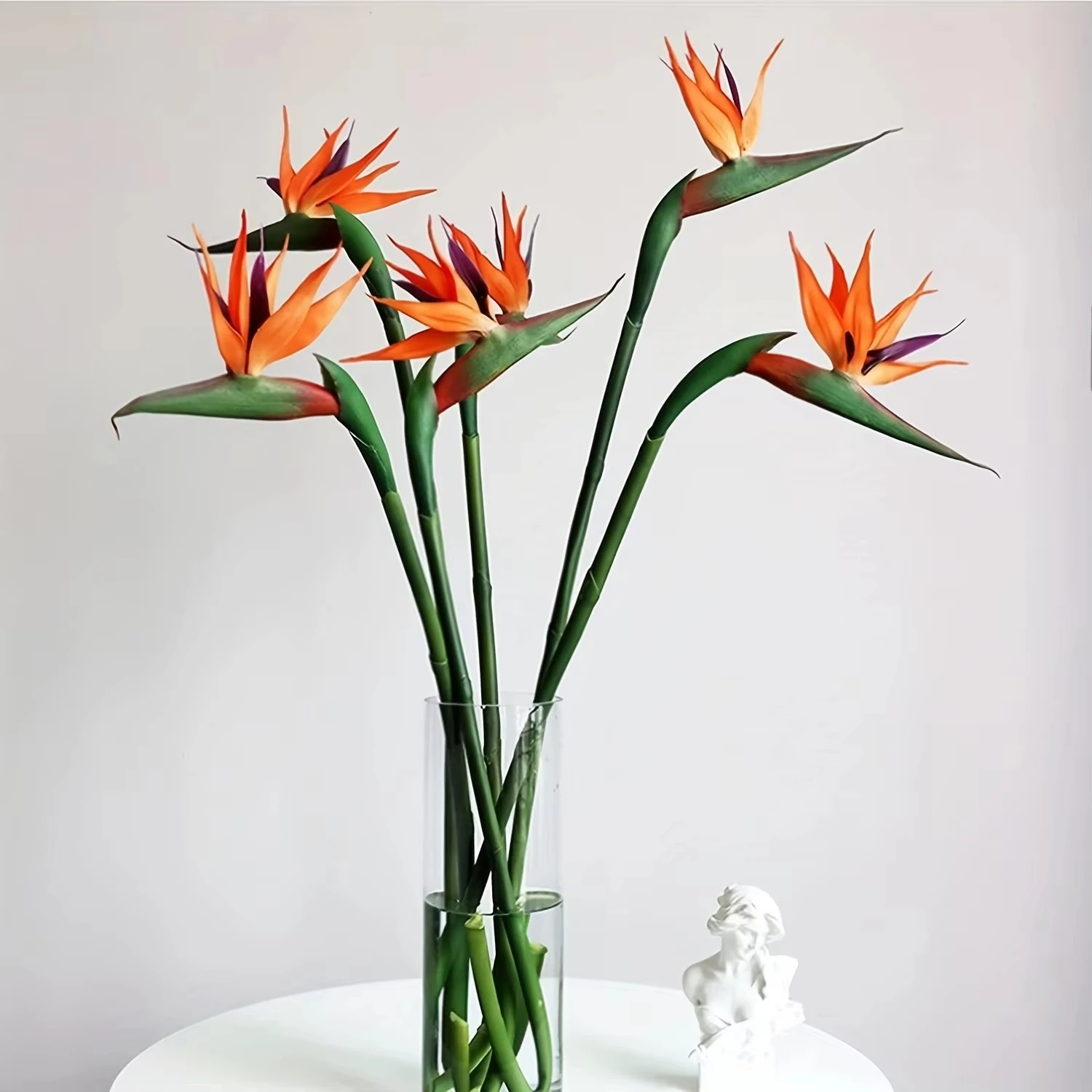 

3pcs Artificial Bird Of Paradise Flowers Rubber Strelitzia 24.5'' Long Stem Flower Suitable For DIY Home Party Theme Decor