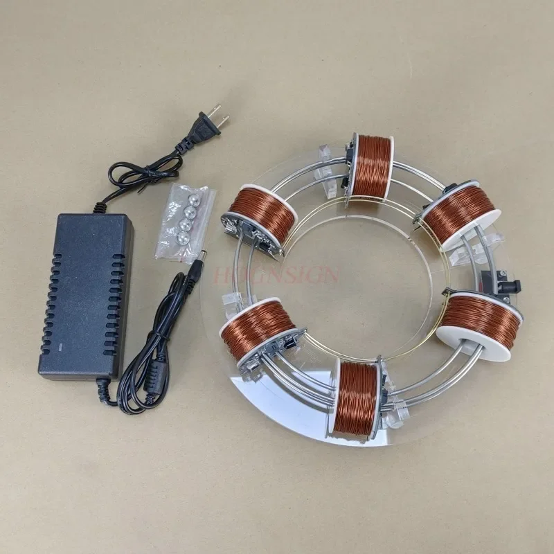 

6 Coils Annular Accelerator Ring Accelerator Cyclotron Hi-tech Toy Physics Model Diy Kit Kid Gift Toy