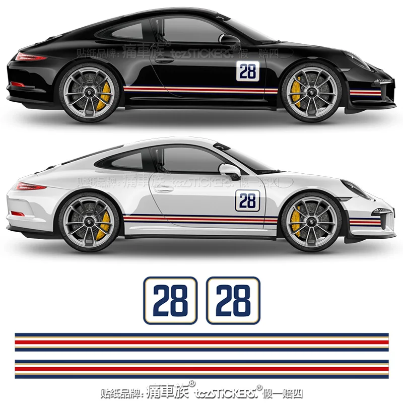 

Car sticker FOR Porsche CARRERA 911 body exterior customization sport Decal Vinyl Accessories