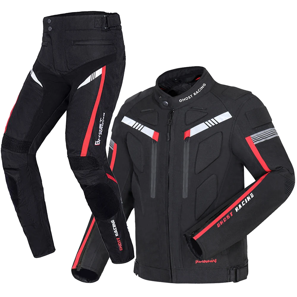 Waterproof Motorcycle Jacket Men Motocross Riding Clothing Protection Warm Windproof Motorcycle Riding Pant With Protective Gear