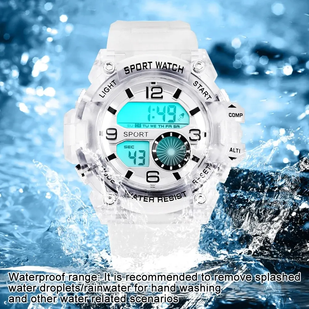 Reloj Digital deportivo para hombre, pulsera electrónica, resistente al agua hasta 30M, grande, a la moda