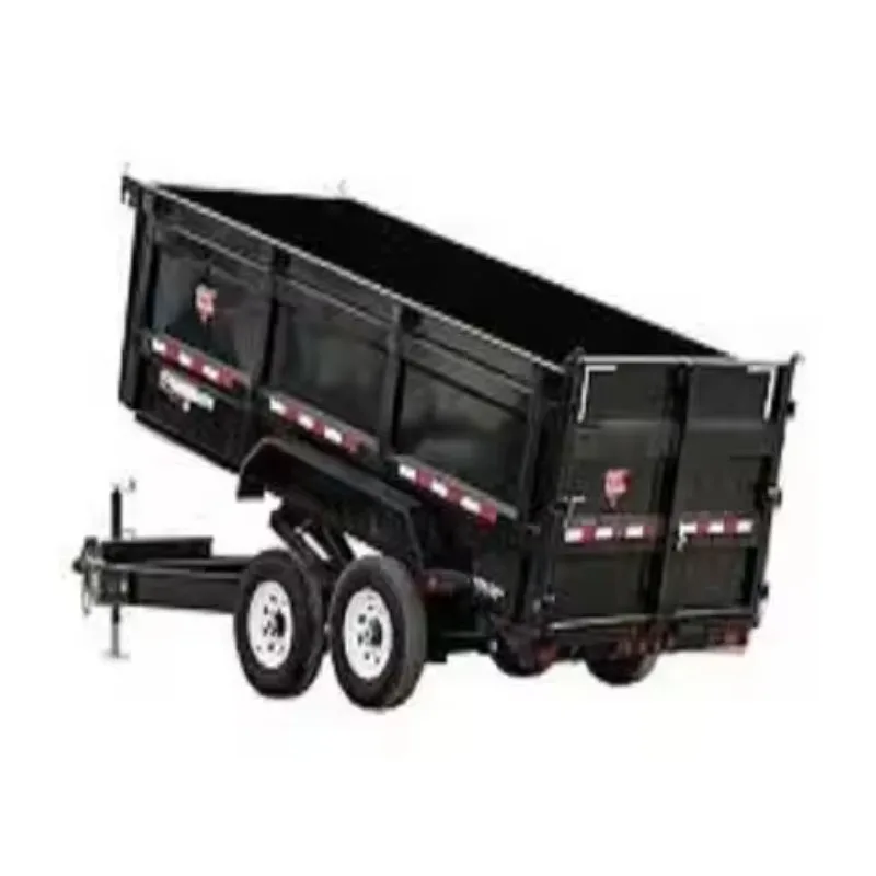 7X16 hydraulic dump trailer 7 tons semi-trailer 14LP-16 high side dump truck axle iron aluminum alloy material motor available