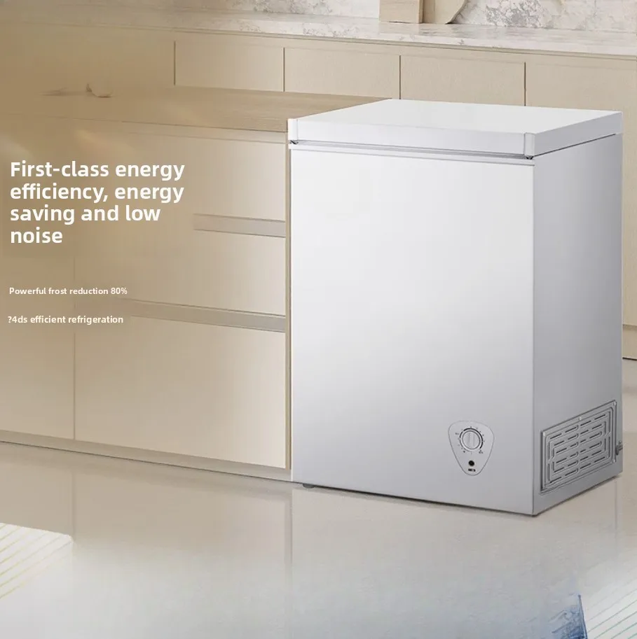 ثلاجة منزلية صغيرة تجارية بفريزر 00 لتر مجمدة ومبردة بالكامل