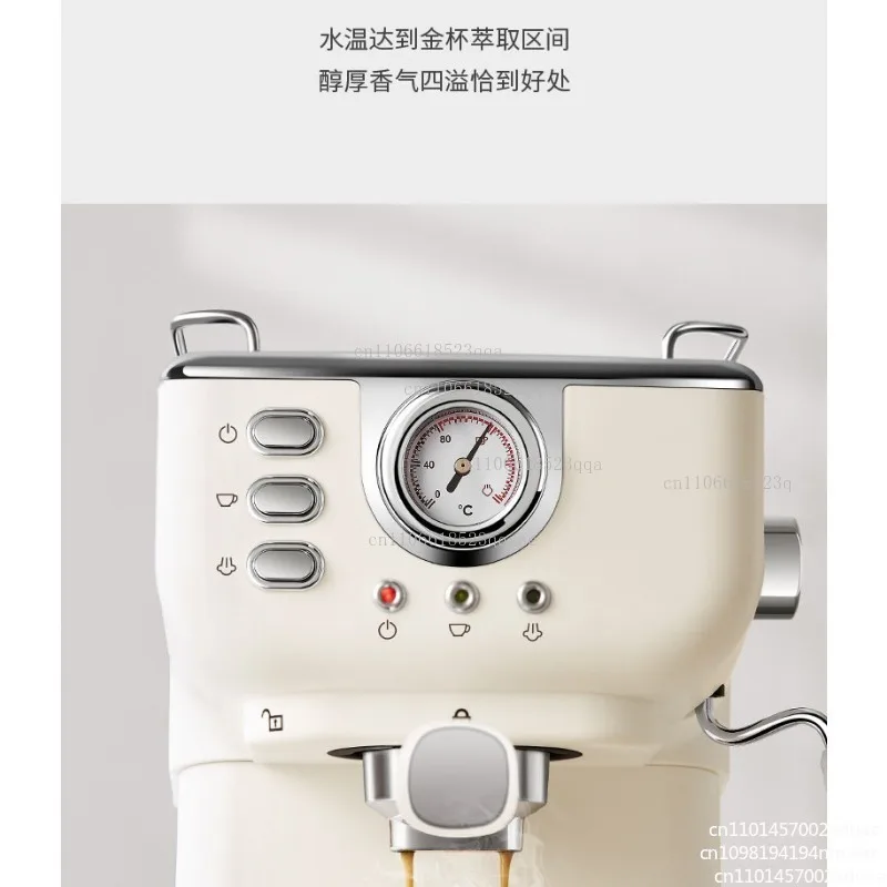58mm Semi-Automatic Espresso Machine, Hot & Cold Dual Brewing, 15Bar Barista Coffee Maker for Latte Art Home Cafe