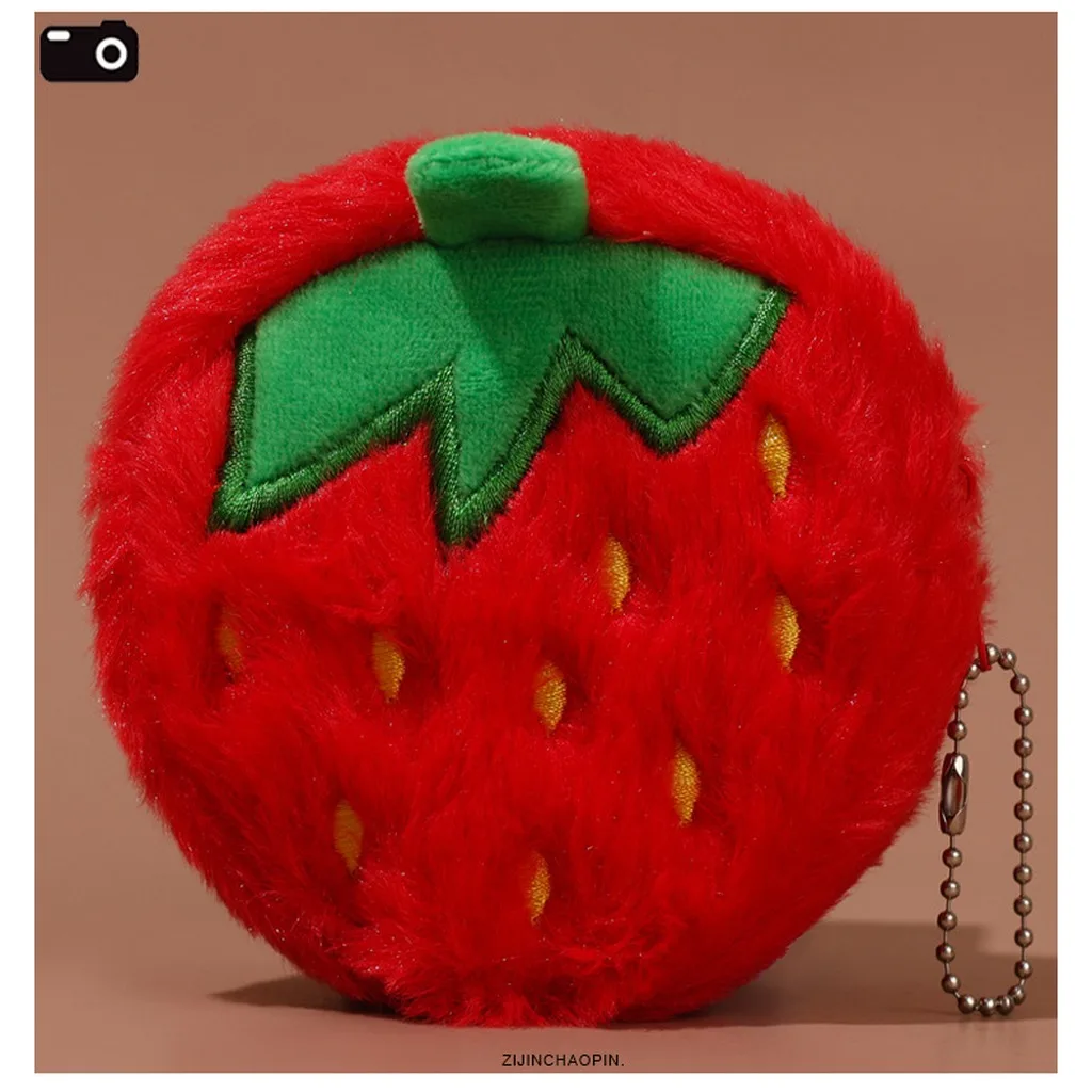 Kids Coin Pouch Portable Backpack Pendant Mini Change Pouch Cute Fruit Shaped Coin Purse Earphone Money Storage Bag Key Bag