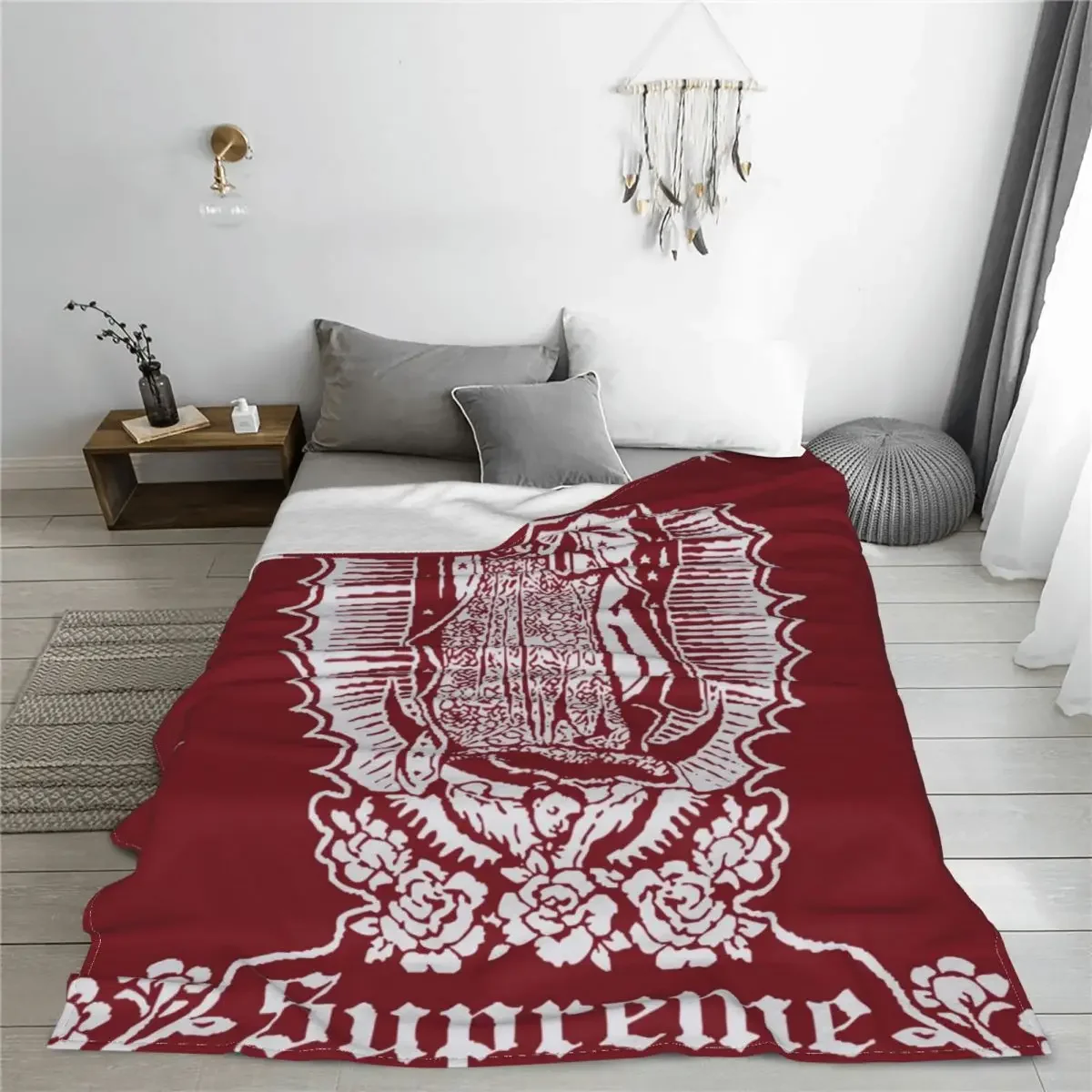 Virgin Mary Blankets Fleece Winter Christian Saviour Multi-function Lightweight Throw for Sofa Car Bedspread King Size
