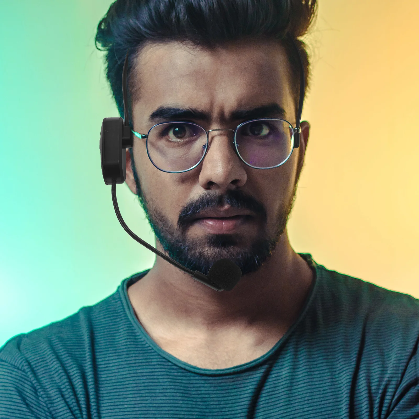 1Set Head-Mounted Wireless Microphone for Classroom Teaching Public Speaking Singing Voice Amplifier Professional Instructor