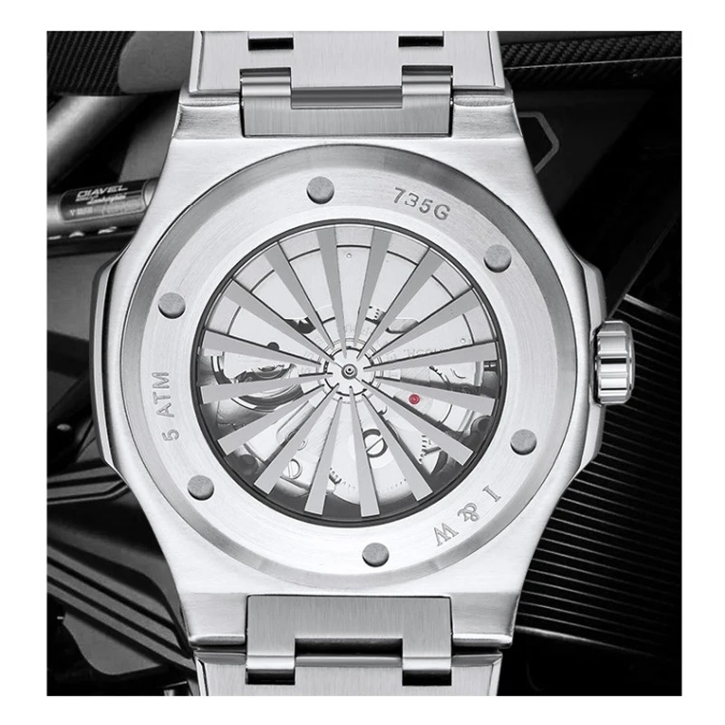 Carnival Brand High-end IW Series Fashion Grey Imported Mechanical Watch for Men Stainless steel 50M Waterproof Luxury Men Watch