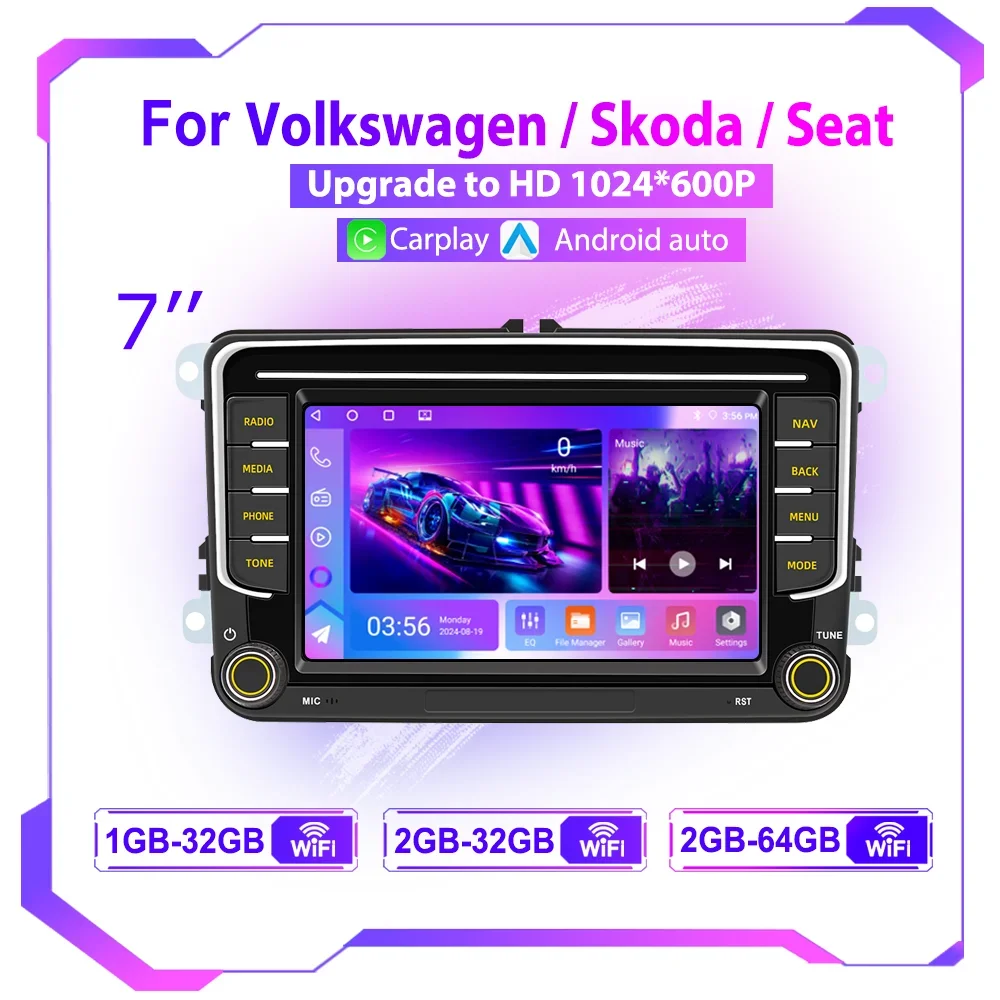 

Android13 Car Radio For Volkswagen Skoda Octavia Golf 5 6 Touran Passat B6 Polo Jetta 2Din Multimedia Carplay GPS Navigation