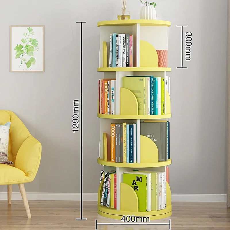 Library Book Nordic Multifunctional Shelf Storage Organizer Room Booksellers Rotating Bookcase Home Prateleira Floor Furniture