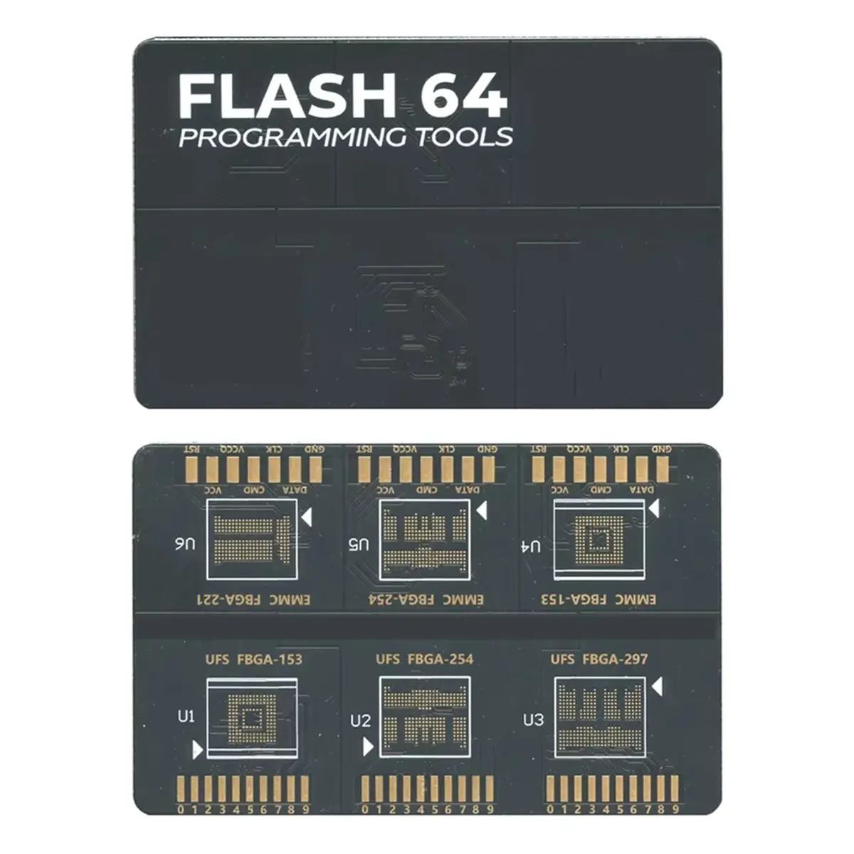 #87U Flash 64 BGA ISP Board Flash 64 FBGA ISP EMMC for F64 Lite Ultra Box,Flash 64 BGA ISP Board,(Black)
