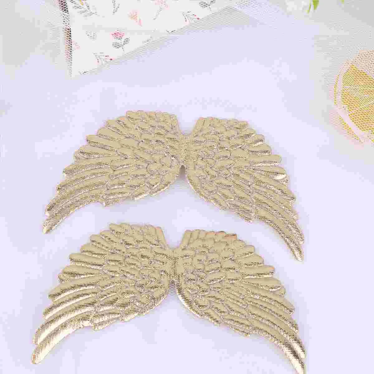 12PCS Mini Angel Wings อุปกรณ์ตกแต่งสําหรับเสื้อผ้ารองเท้าเสื้อกางเกงยีนส์กระเป๋ากระเป๋าเดินทางหัตถกรรม Wing Decor คริสต์มาส