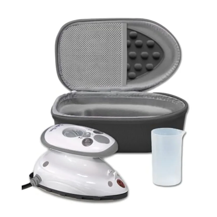 

Steam - Lightweight Travel for Effortless Quilting and Wrinkle-Free Clothes with Carry Case and Rest Set - Travel Steamer for C