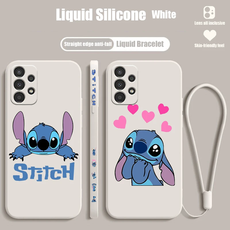 Стич, милый чехол для телефона из мультфильма «Дисней» для Samsung A91, A81, A71, A51, A41, A31, A21S, A11, A05, A04, A03S, A02S, A55, A35