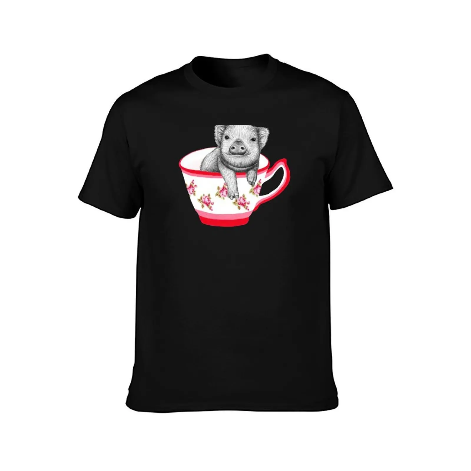 Teacup Pig T-Shirt Work Daily Short Sleeve Top