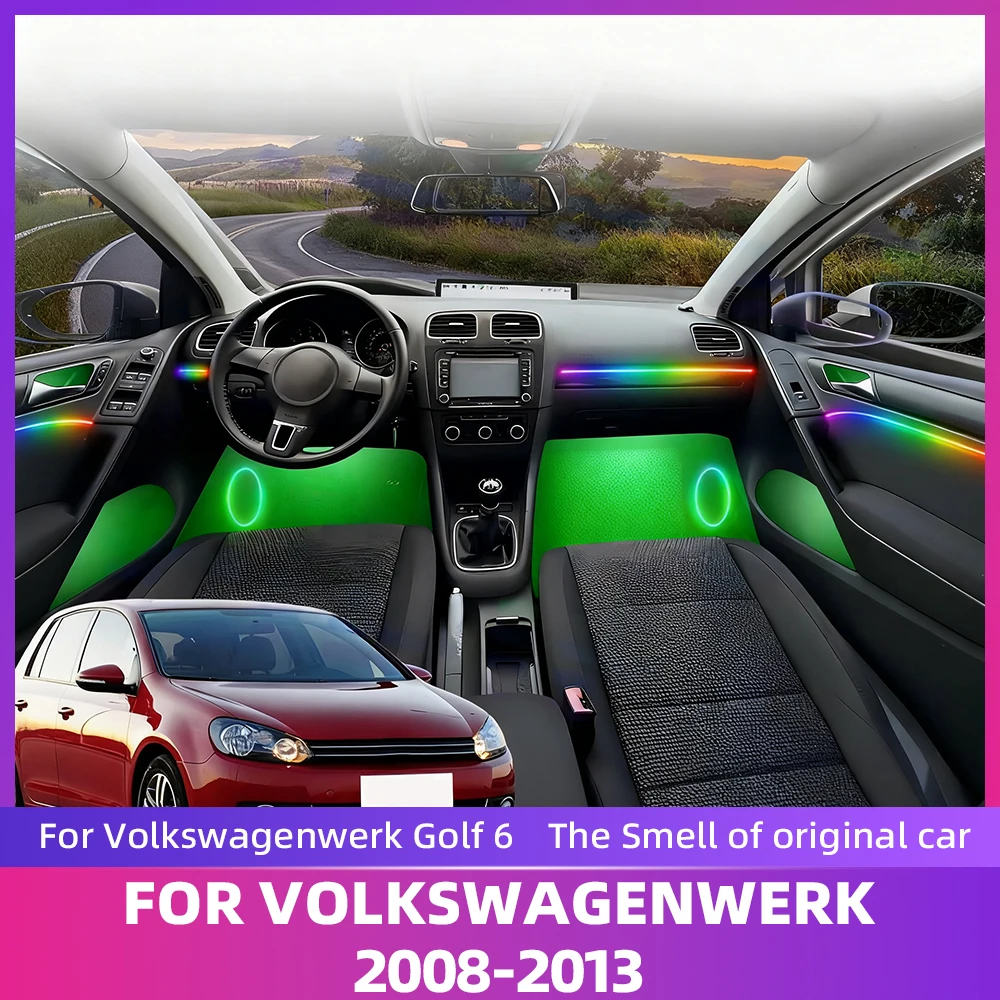 

Для VW Golf 6 2008-2013 светодиодные атмосферные фонари, внутренняя светодиодная лента RGB Symphony с различными 64 вариантами цветов, режимы освещения