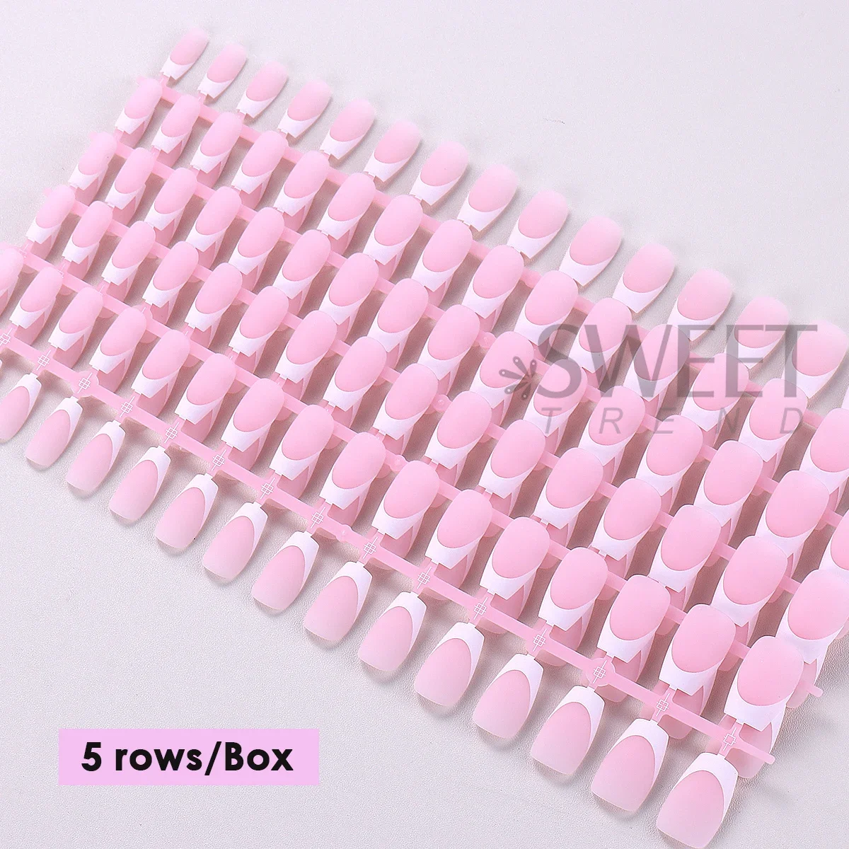 150/160개 누드 핑크빛 매트 프레스온 네일 팁 짧은 스퀘어 라운드 코핀 인조 가짜 네일 프렌치 디자인 무광 풀커버