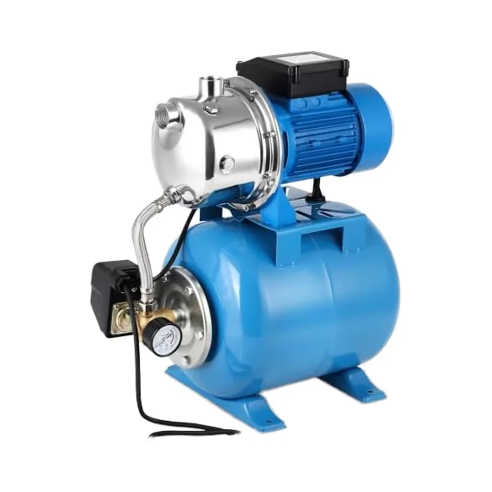 

High Efficiency Stainless Steel Shallow Well Jet Pump 6-Gallon Automatic Booster System Pressure Tank for Home Farm Irrigation