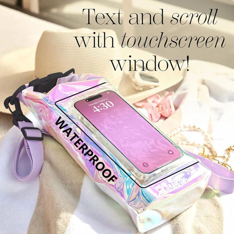 Waterproof PVC Dry Bag 2L/5L Swimming Diving Rafting Floating Outdoor Beach Sport Kayaking Travel Touch Screen Crossbody Bag