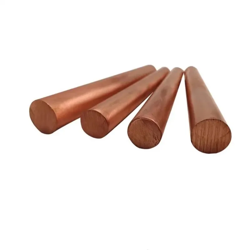High Purity T1 Purple Copper Rod 100mm Long for Research 2mm to 20mm Diameter