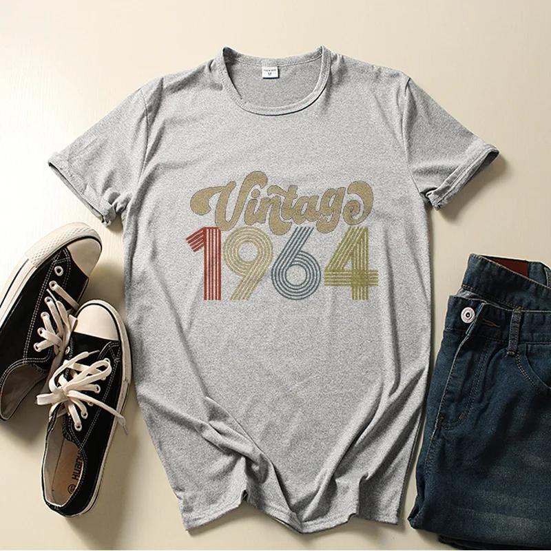 Vintage 1964 Letter Print Women T Shirt Short Sleeve O Neck Loose Women Tshirt Ladies Tee Shirt Tops Clothes Camisetas Mujer