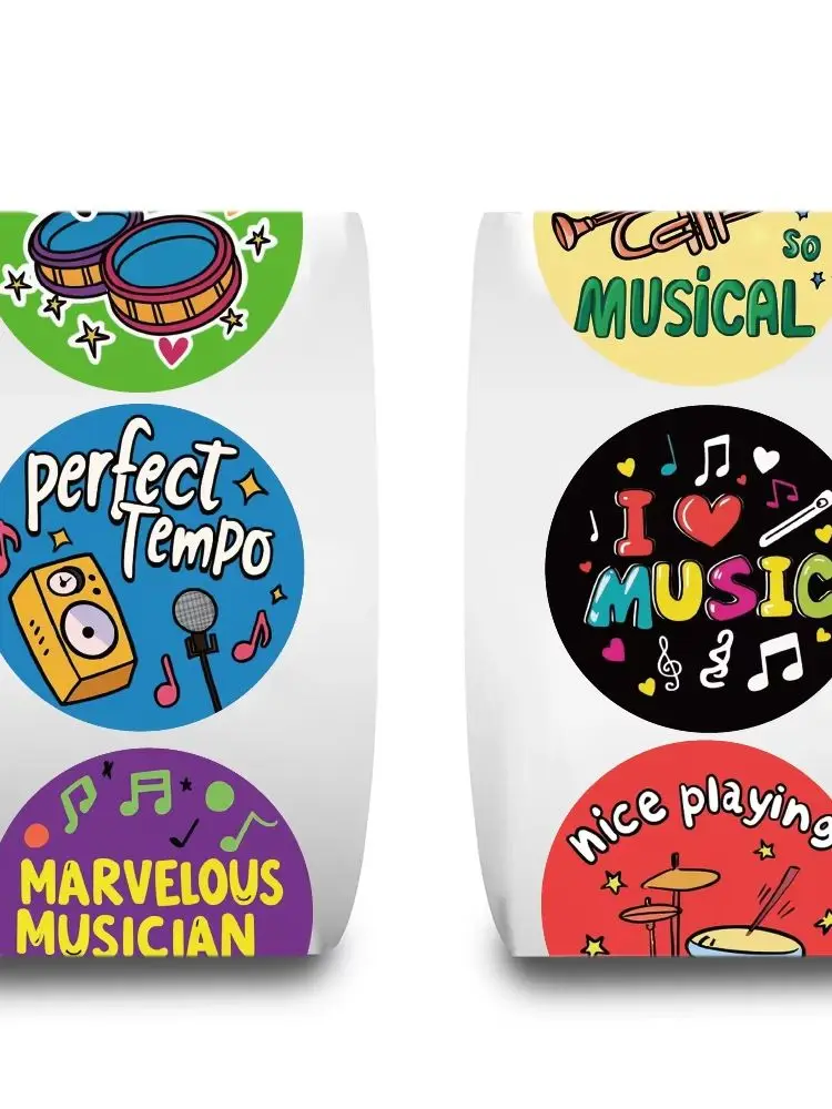 AliExpress NONE 500PCS Musical Instrument Theme Paint Sticker Skateboard Phone Art Bicycle Funny Drawing Landscape Coffee Bar Home Stickers ﻿
