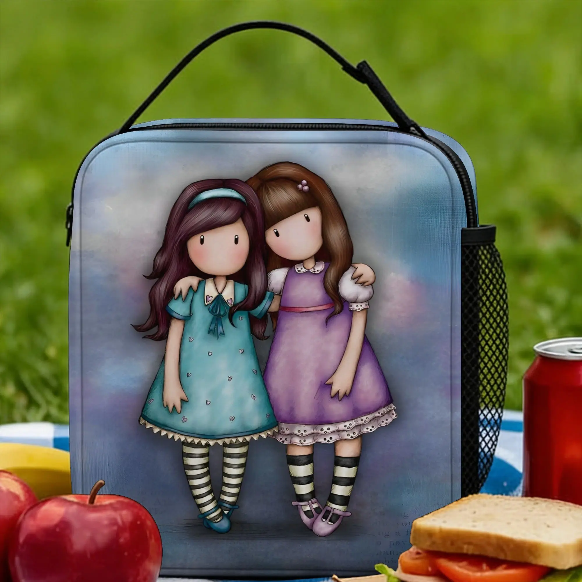 Cards Invitations for Celebrations Insulated Lunch Bag Leakproof S-Santoro G-Gorjuss Meal Container Thermal Bag Tote Lunch Box