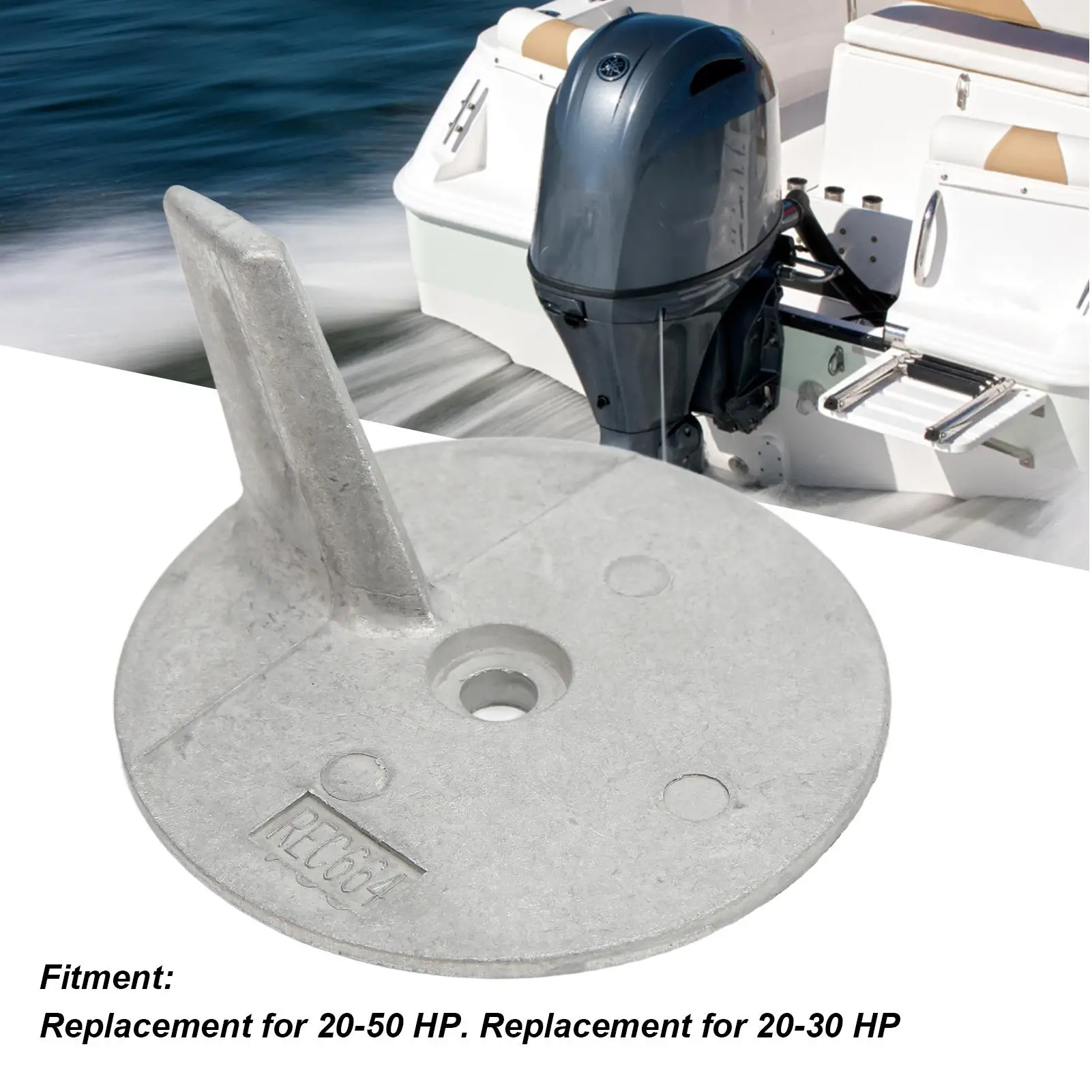 for marine Anode Block Rust Resistance 664-45371-01-00 Hydrodynamic Direct Installation for boat Replacement for 20 -50