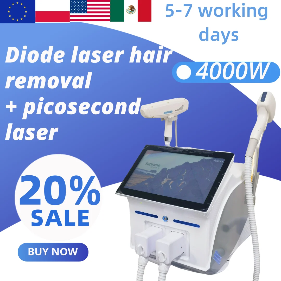 

Latest Diode Laser Hair Removal Picosecond Device -4 Wavelength 4000W Power Painless And Permanent 808nm+1064nm+755nm+940nm
