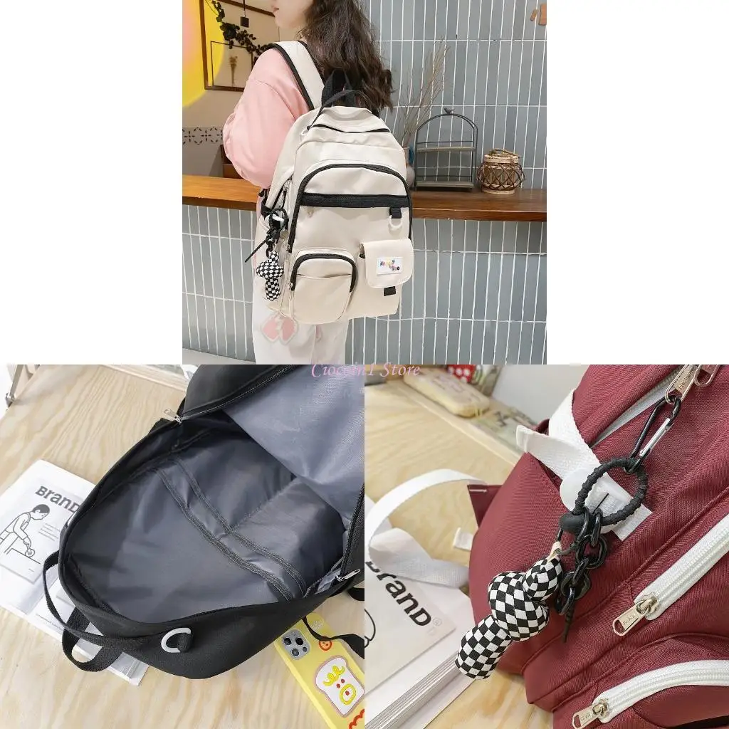 

Y1UB Women Backpack Casual College School Bookbag Nylon Travel Daypack for Teenager