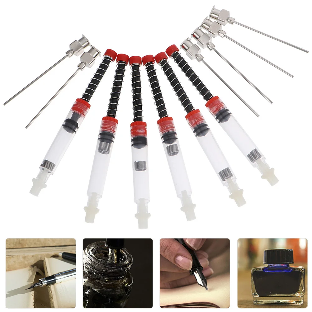 6Pcs Fountain Pen Ink Absorber Easy Disassemble Clean Lightweight Compact Student Stationery Ink Device School Supplies