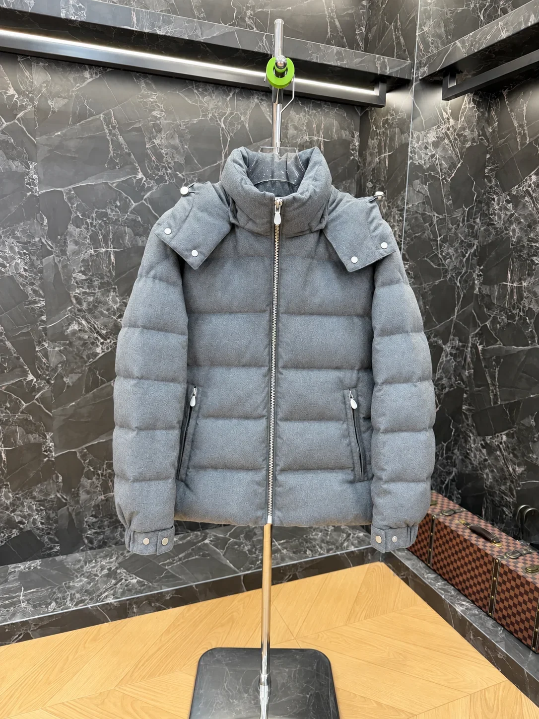 Italy BC old money style men's hooded down jacket casual simple windproof jacket