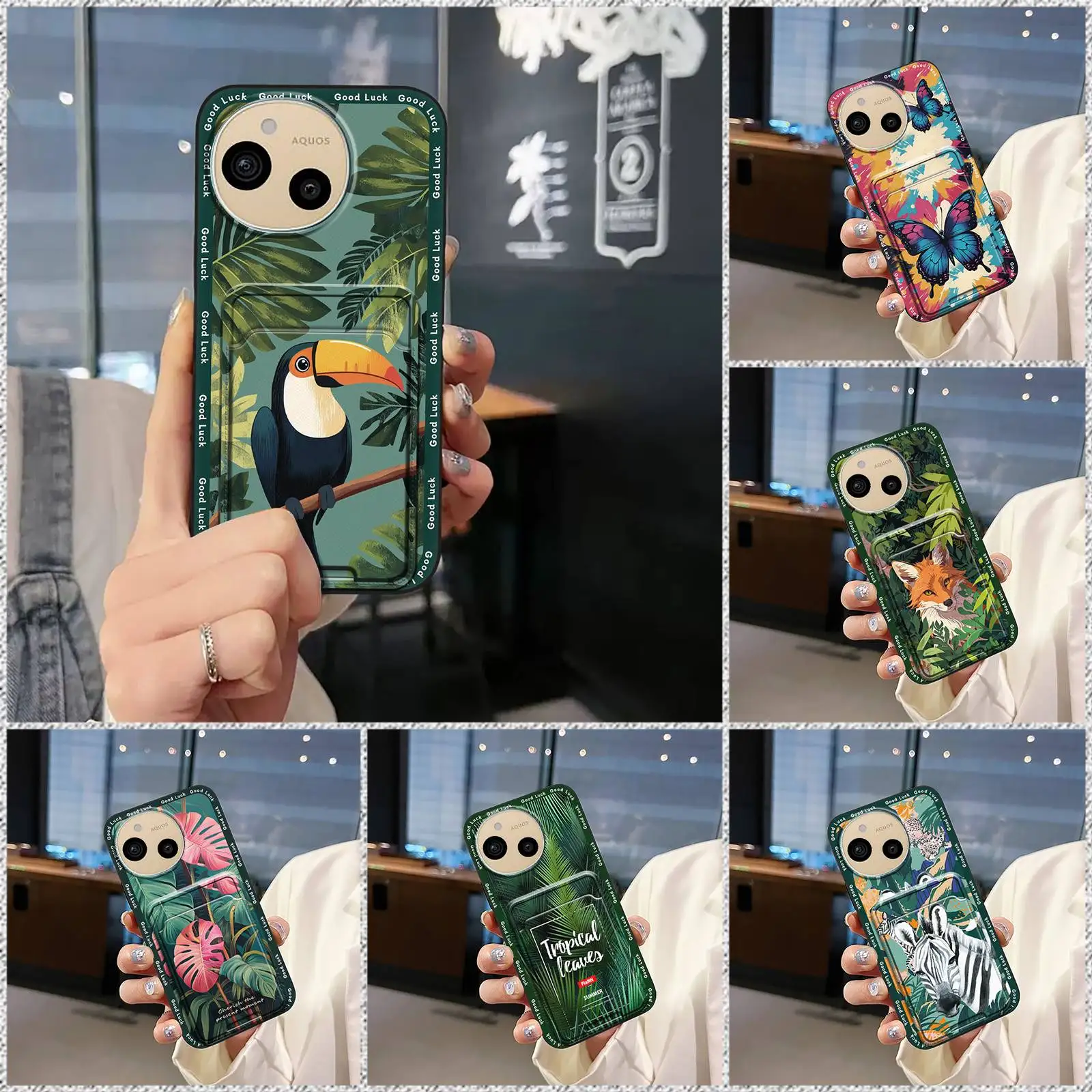 حافظة هاتف واقية من البولي يوريثان لهاتف Sharp Aquos Sens9/SHG14/SH-53E حافظة بطاقات لطيفة تغليف كامل غطاء مقاوم للأوساخ جرافيتي #4