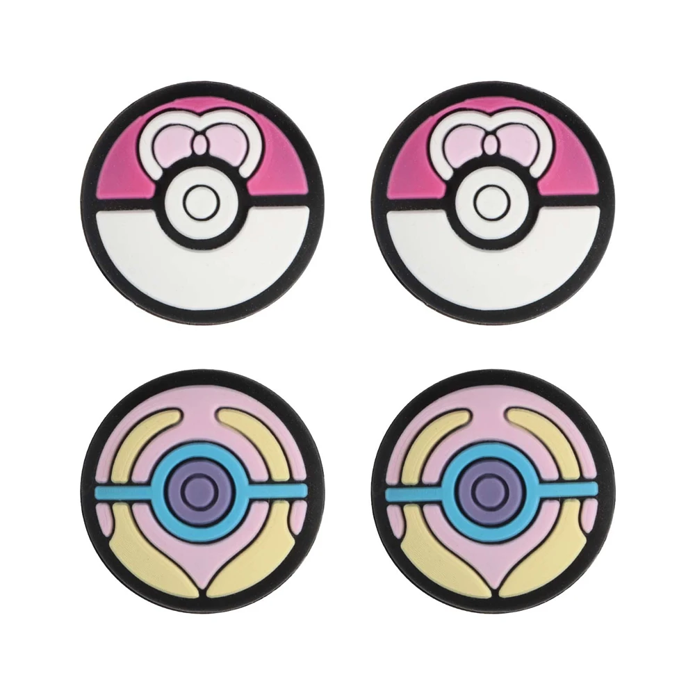 4 Teile/los Pokemon Poke Ball Stick Grip Cap Joystick Für Nintendo Schalter NS Lite Oled Controller