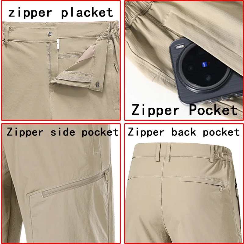 Men's Tactical Shorts Man With Multi Pockets Casual Durable Waterproof Cargo Hiking for Outdoor Trekking Army Clothing Baggy