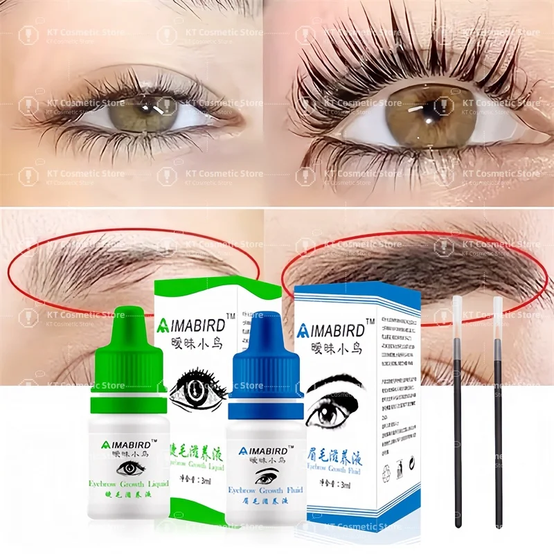 Wimpernwachstumsserum, schnell, 7 Tage Wimpern, Augenbrauenverstärker, längere, vollere, dickere Verlängerung, Wimpernlift-Make-up-Set, koreanische Kosmetik