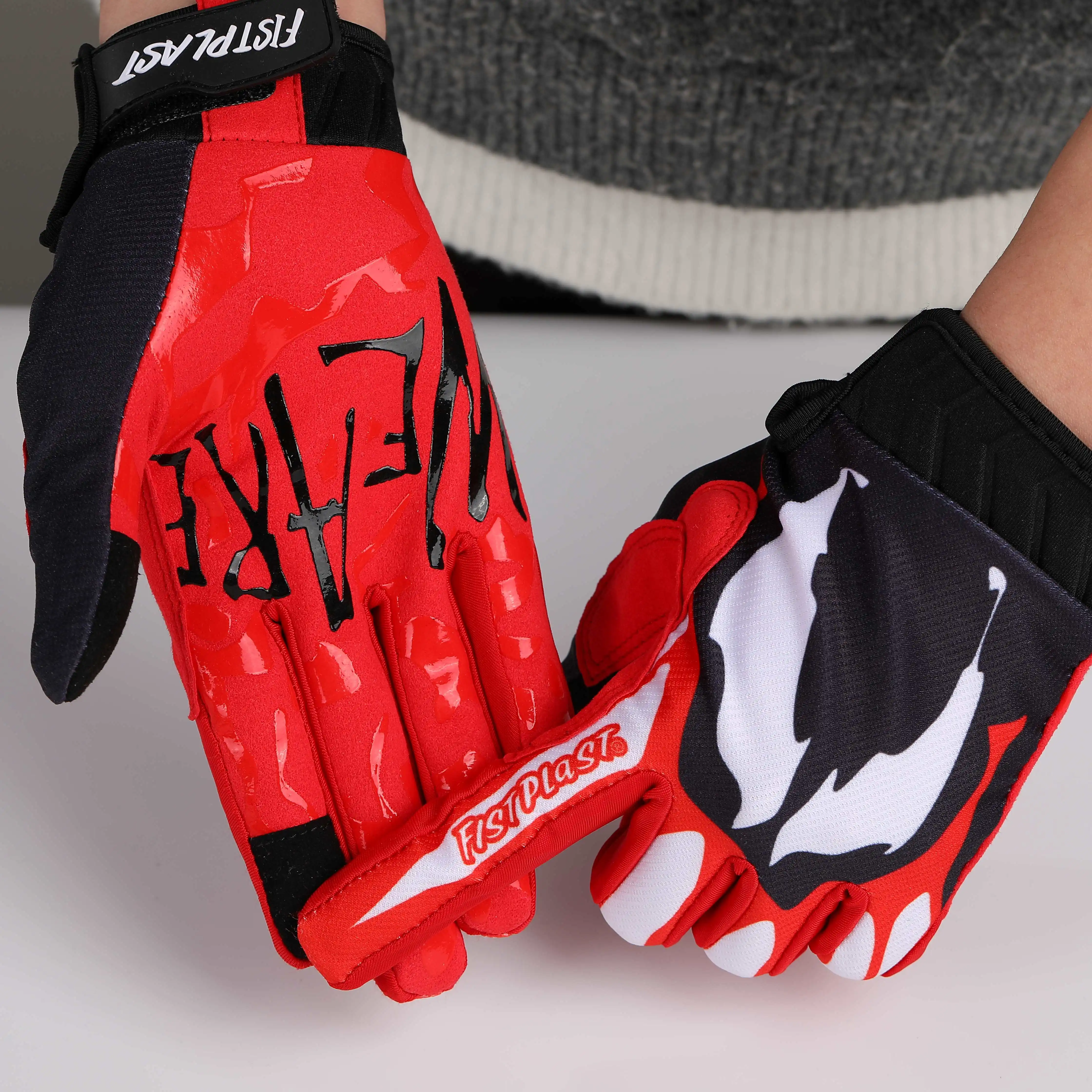 Fistplast Adult touch screen dirt bike quick drop breathable microfiber non-slip long finger gloves