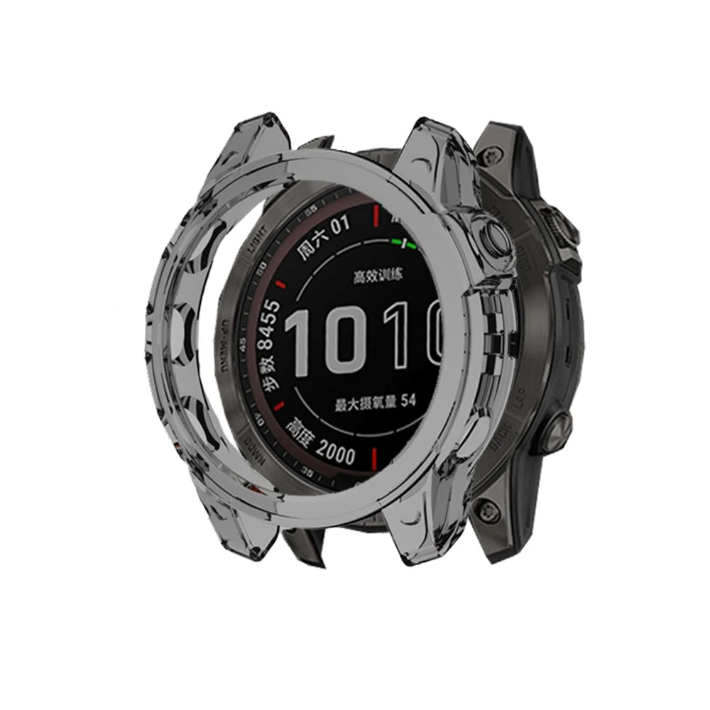 Caso de proteção para garmin fenix 7s 7 7x relógio inteligente protetor quadro suave cristal claro tpu caso capa para garmin fenix 7s 7 7x