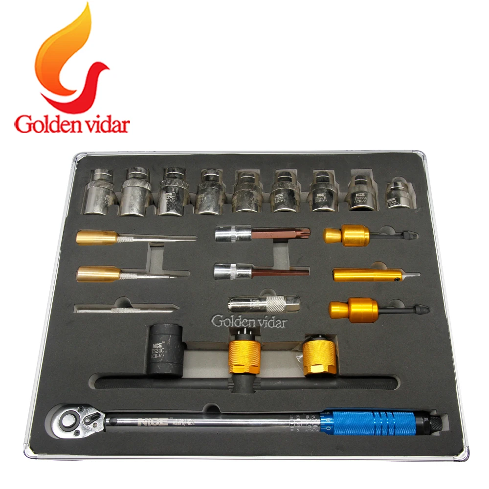 Electronic control injector disassembly tool 22pcs for diesel fuel injector, high reputation,good quality