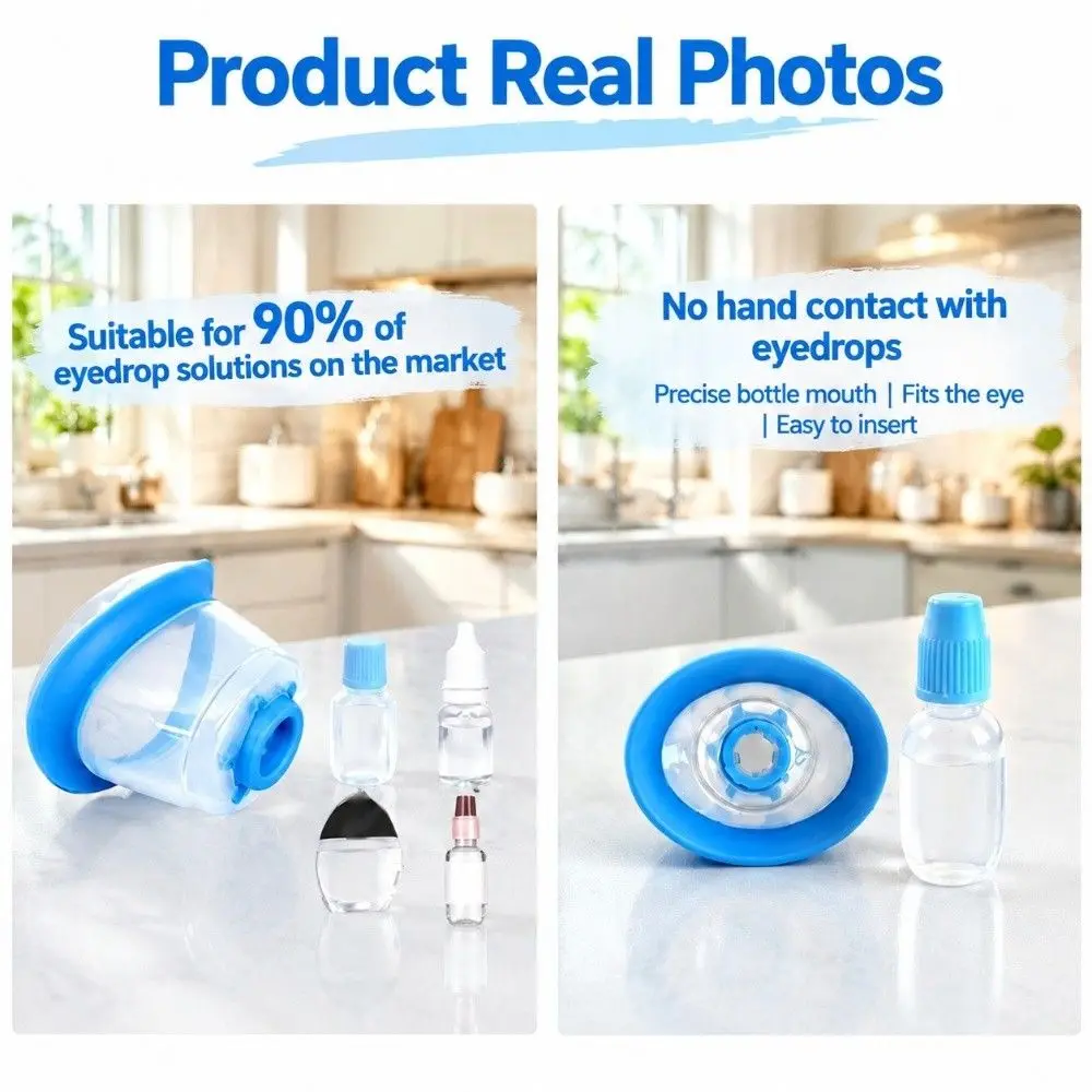 Reusable Eye Drop Guide Clean Application Precise Application Eye Dropper Tool Easy Grip Design for Fits Most Eye Drop Bottles