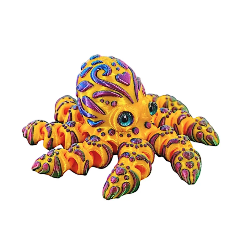 3D Printed Love Octopus Ornament Joint Mobility Simulated Octopus Animal Model Toys for Kids brinquedos infantil 1pcs