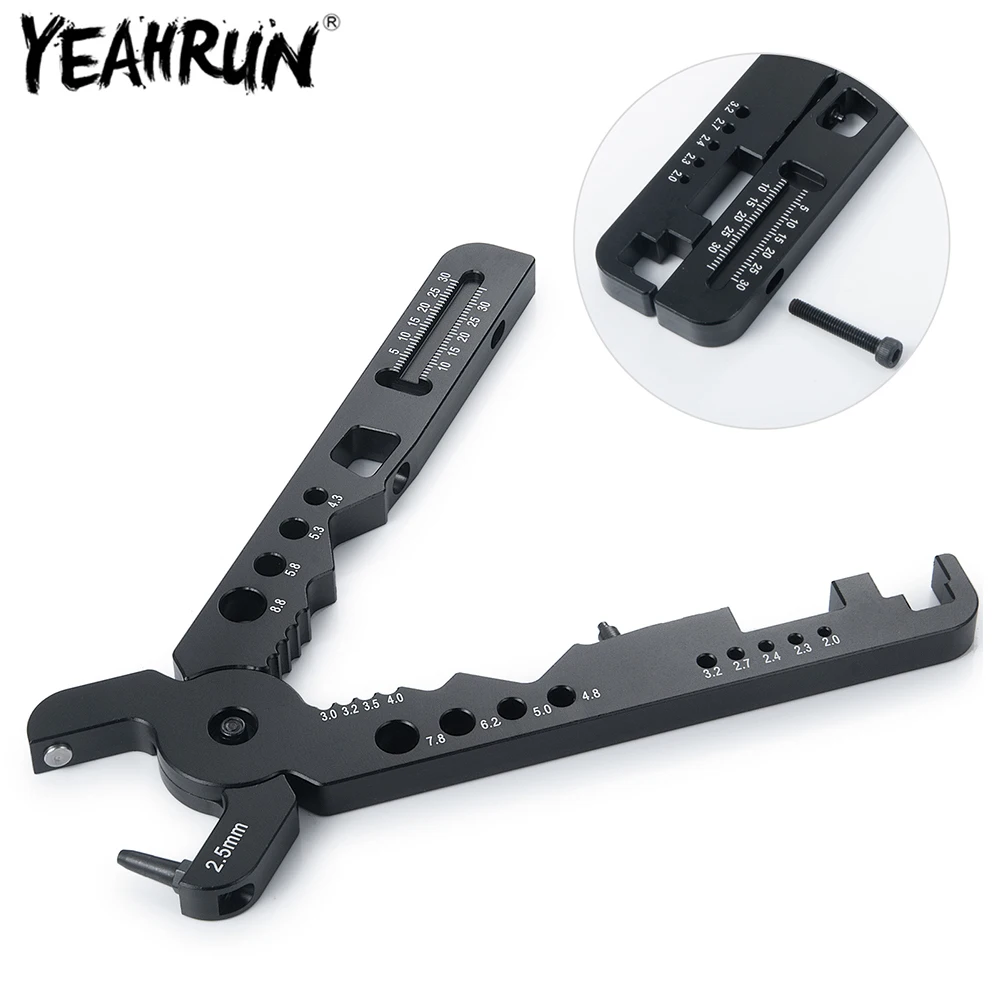 

YEAHRUN Metal Multifunction Shock Absorber Pliers Clamp Ball Head Clip Wrench For 1/8 1/10 SCX10 TRX4 RC Model Crawler Car Tools