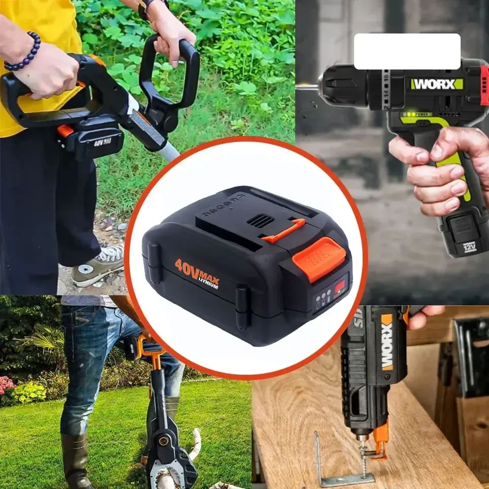 Worx 40v 3,0 neue original brandneue austauschbare worx 10.4ah/10.4ah/10.4ah/10.4ah Lithium-Ionen-Batterie Werkzeug Batterie wa3580