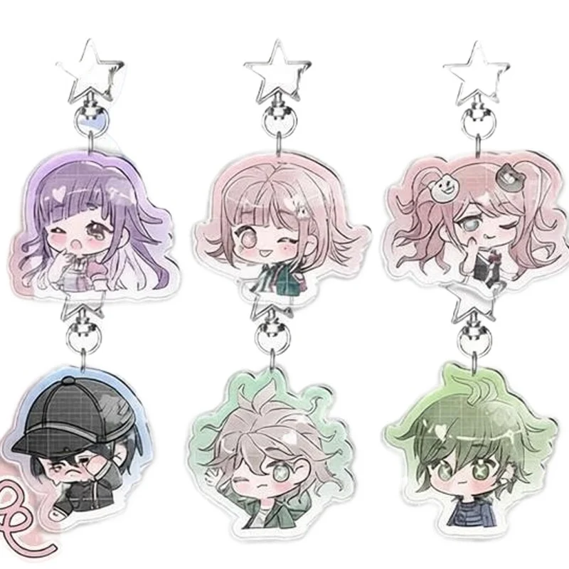 Llaveros Acrílicos de Personajes Súper Lindos, Naegi Makoto, Kirigiri Kyoko, Maizono Sayaka, Colgantes Decorativos de Anime, Regalos