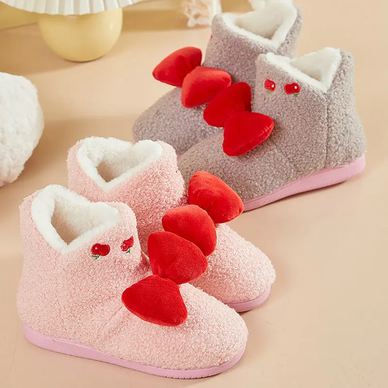 Winter Fur Slippers Women Warm House Female Slippers Plush Slides Cotton Indoor Home Girl OutSide Shoes image 3