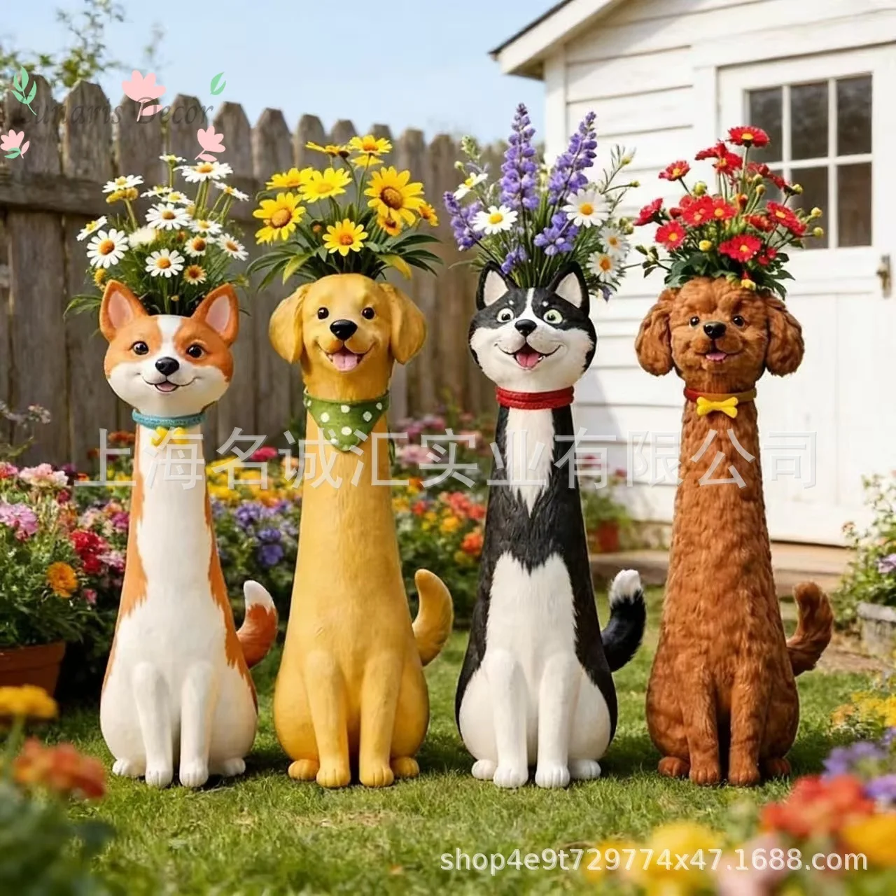 

Unique dog figurine garden outdoor patio porch decoration