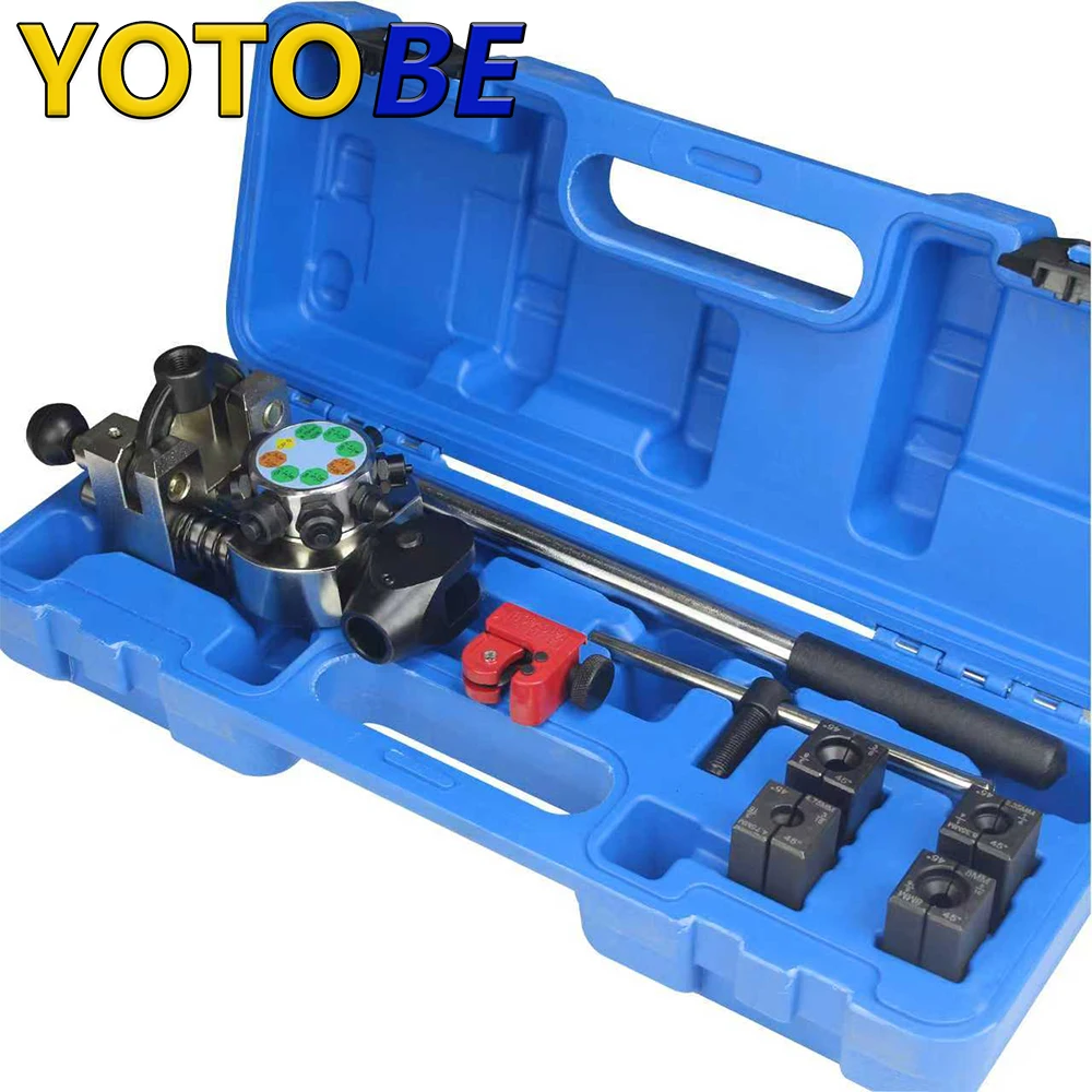 

Pro Steel /Copper Tube Brake Line Flaring Tool Kit 3/16”, 1/4”, 5/16”, 3/8” Tubing Single&Bubble &Double Flare